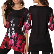 Floral Tshirt Tunic Big Size 5xl Vetement Femme 2021 Half Sleeve Irregular Shirt Casual Women T-Shirts Cute Slim Top Street Wear 2024 - buy cheap