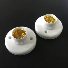 5 pçs/set Branco Shell LED E27 220 V Tomada Base de Parafuso e27 Teto Parede de Luz Da Lâmpada Suporte Da Lâmpada Bases Redondas para E27 Lâmpada lâmpadas