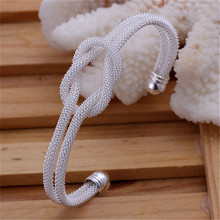 fashion charms for women men Christmas gifts Specials silver color  jewelry  simple women mesh Bangle bracelet jewelry B091 2024 - buy cheap