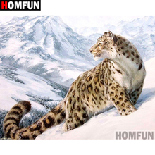 HOMFUN 5D DIY Diamond Painting Full Square/Round Drill "Animal leopard" 3D Embroidery Cross Stitch gift Home Decor A01973 2024 - buy cheap