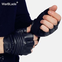 Модные перчатки WarBLade для вождения и спортзала, перчатки без пальцев из искусственной кожи для мужчин и женщин, тактические перчатки с открытыми пальцами, черные перчатки 2024 - купить недорого