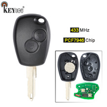 KEYECU-Chip PCF7946 de 433MHz para coche, 2 botones de repuesto, para Renault Clio 3 Kangoo 2 Modus Master 2006-2012 2024 - compra barato