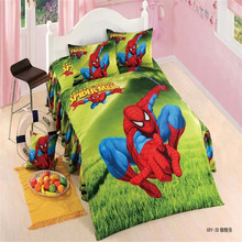 Hot Green Spider-Man Bedding Set Twin Size Duvet Covers Single Bed Fitted sheet set for Kids Boys Bedroom Decor Girls 3-4 pieces 2024 - buy cheap