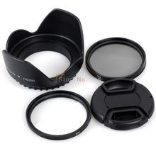 Tapa de lente de cámara 4 en 1, 49, 52, 55, 58, 62, 67, 72, 77, 82mm, filtro CPL de UV de lente para cámara DSLR 2024 - compra barato