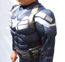 Вечерние перчатки на Хэллоуин с изображением Капитана Америки 2, детский зимний костюм солдата, пластиковый щит для детей 2024 - купить недорого