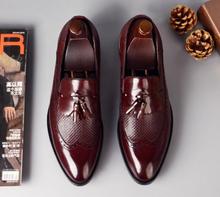 Оксфорды мужские из натуральной кожи, без шнуровки, с бахромой, без застежки, деловые классические туфли, большие размеры 46 2024 - купить недорого