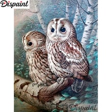 Dispaint Full cuadrado/redondo taladro 5D DIY diamante pintura "Animal búho paisaje" 3D bordado punto de cruz decoración del hogar regalo A12772 2024 - compra barato