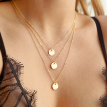 Женское многослойное ожерелье-чокер, 3-слойное ожерелье золотого цвета с блестками, подарок для девочки, 2019 2024 - купить недорого