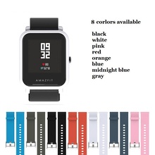 Correia de pulseira de relógio inteligente, correia de silicone esportiva para xiaomi huami amazfit bip, acessórios de troca de pulseira de relógio inteligente 20mm, capa protetora 2024 - compre barato