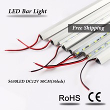 Barra de luz led 20 20 tamanhos dc 12v smd 5630 com perfil de alumínio 36 leds 50cm 2024 - compre barato