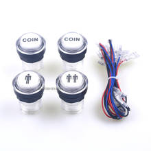 4 x LED Arcade Start Player Button Bundles 30mm 1P & 2P & LED Coin Button For Boxing Game & Family Professional Video Games DIY 2024 - buy cheap