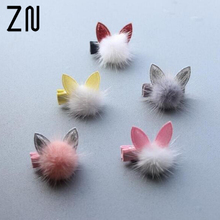 ZN Girl Boutique Girls Bow Tie Rabbit Cat Ear Hair Bow Alligator Clips Barrettes 1 piece Hairpin 2024 - buy cheap