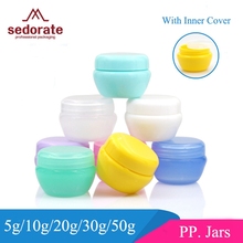 Sedorate 50 pcs/Lot High Quality Plastic Empty Bottles 5g 10g 20g 30g 50g Eye Cream Jars Containers For Cosmetic JX012 2024 - купить недорого