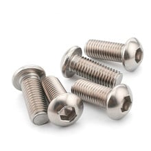 20PCS-M2/4/5/6/8/10/12  ISO7380   304 Stainless Steel Pan Head / Round Head Hexagon Screw / Screw 2024 - buy cheap