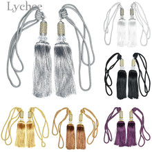 Lychee 2pcs Artificial Diamond Rope Tie Backs Tassel Curtains Buckle Curtain Holder Curtain Strap Accessories 2024 - buy cheap
