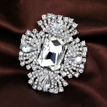 Hot luxury atmosphere delicate crystal blue brooch Crystal From Swarovskis 2 colors Accessories brooch cravat brooch 2024 - buy cheap