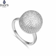 DAN'S Element marca Real AAA Zirconia Micro incrustaciones Rosa anillo de color dorado fiesta para mujeres regalo de San Valentín 130580 2024 - compra barato