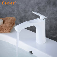 Bathroom faucet Basin Mixer Faucet White Color  Vessel Sink Taps Single Handle Lavatory Tap Solid Brass BL6771W 2024 - buy cheap