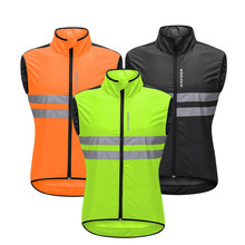 Chaleco reflectante para ciclismo, chaqueta de seguridad de alta visibilidad para correr de noche, para montar en moto, cortavientos, color verde, talla M-3XL 2024 - compra barato