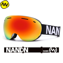 NANDN лыжные очки двойная UV400 противотуманная большая Лыжная маска очки лыжные мужские женские сноуборд gogglesNG5 2024 - купить недорого