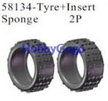 HSP part 58134 Tyre with Insert Sponge for 1/18 RC Car Buggy Monster Truck Short Course 2024 - buy cheap