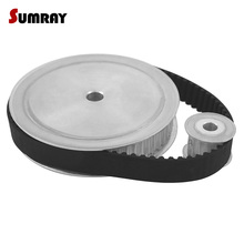 HTD5M 15T 60T Timing Pulley Belt Kit Reduction 1:4 100mm Center Distance 5M-400 Timing Belt Tooth Belt Pulley Set for 3D Printer 2024 - buy cheap
