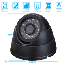 Câmera cctv com gravador de visão noturna, dvr com ir, circuito fechado de tv, gravador com som, câmera de segurança com suporte usb e cartão tf de 32gb 2024 - compre barato