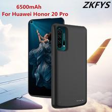 ZKFYS Battery Charger Cases For Huawei Honor 20 Pro Power Bank Case 6500mAh Silicone Shockproof Battery External Charging Case 2024 - buy cheap