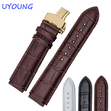 Quality Genuine Leather Watchband 22*18mm Classic crocodiling Mens Strap For HUAWEI Smart watch 2024 - buy cheap