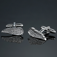 DY The new high quality brass plating Silvery angel wings Cufflinks fashion Men's French shirt Cufflinks 2024 - buy cheap
