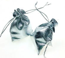Женские винтажные серебряные мешки на шнурке, 10 шт., 7 Х9 см 2023 - купить недорого