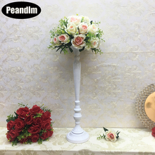 PEANDIM-florero de oro blanco para decoración del hogar, soporte de Metal para velas, centros de mesa de boda, 10 unidades 2024 - compra barato
