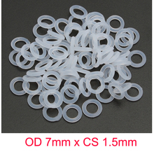 OD 7mm x CS 1.5mm SILICONE Rubber Translucent O ring O-ring Oring Sealing 2024 - buy cheap