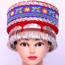 4 colors chinese minority hat for women national hat national dance hat national clothing miao clothing 2024 - buy cheap