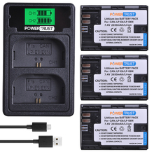 3pcs LP-E6N LP-E6 Battery+LCD Dual Charger with Type C Port for Canon EOS 5DS R 5D Mark II, Mark III 6D 7D 80D 90D EOS R R5 R6 2024 - compre barato