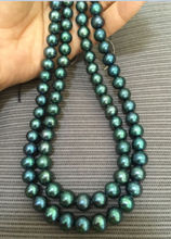 FREE SHIPPING>>>2pc strands8-9mm tahitian peacock green pearl necklace 2024 - buy cheap