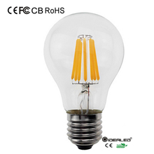 Горячая продажа A60 led COB лампа накаливания с регулируемой яркостью 8 Вт Эдисона стиль лампочки 100 Вт эквивалент, мягкий белый 2700K с E26 e27 база 6-Pack 2024 - купить недорого
