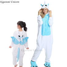 Meninos Meninas Conjuntos de Pijama Kigurumi Unicórnio Pijamas Para As Mulheres Homens Adultos Onesie Animal Tiger Ponto Pijamas Cosplay Pijamas Crianças 2024 - compre barato