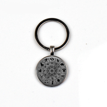 2019 Vintage Mystery Divination Keychain Personality Pattern Time Keychain Pendant Men women Jewelry Commemorative Gift 2024 - buy cheap