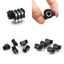 5PCS 6.35mm/6.35 Stereo Audio Microphone Female socket/Jack Connector 6P/6PIN 2024 - buy cheap