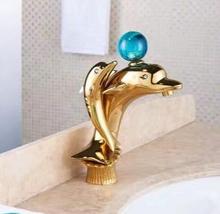 Новое поступление, роскошный смеситель для ванной комнаты, высококачественный Золотой смеситель для раковины в ванную комнату, Смеситель для холодной и горячей воды 2024 - купить недорого