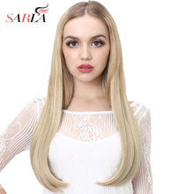 Synthetic 24" 60cm Long Straight U part Half Wig Hair Wigs For Women High Temperature Fiber False Hair Clips Extesion UW03 2024 - buy cheap