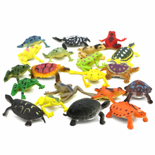 12Pcs Colorful Plastic Frogs Turtles Simulated Animal Model Action Toy Figures Tricky Toys Dinosaur Interesting Toy for Children 2024 - buy cheap