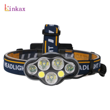 3*T6+2*XPE+2*COB Headlight 20000 Lumens 8 Mode Zoomable Headlamp Rechargeable Head Lamp Flashlight By 2*18650 Battery 2024 - buy cheap