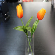 (50 шт./лот 33 см букет хорошее качество оптовая торговля PU Тюльпан настоящий сенсорный цветок тюльпан искусственный свадебный цветок украшение для дома 2024 - купить недорого
