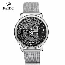 PAIDU Full Steel Watch Fashion Special Design Luxury Elegant Men Women Unisex Quartz Wristwatch Male Clock high quality relojes 2024 - buy cheap