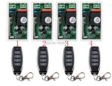 Más sencillo cableado 220V 1CH Sistema de interruptor de alimentación inalámbrico 4 receptor y 4 transmisor control remoto 10A estado de salida se ajusta 2024 - compra barato