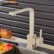 Grifos de cocina giratorios de 360 grados, mezclador de agua de latón para fregadero de cocina, soporte de un solo orificio, mezclador negro, XT-178 2024 - compra barato