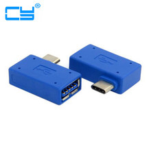 Convertidor USB 3,1 tipo c de 90 grados para ordenador portátil, USB-C de ángulo recto macho A USB 3,0 A hembra, adaptador OTG 2024 - compra barato