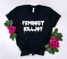 Женская футболка в стиле дриппи Killjoy, повседневная хлопковая хипстерская забавная футболка для девушек Yong, топ, футболка, Прямая поставка, ZY-239 2024 - купить недорого
